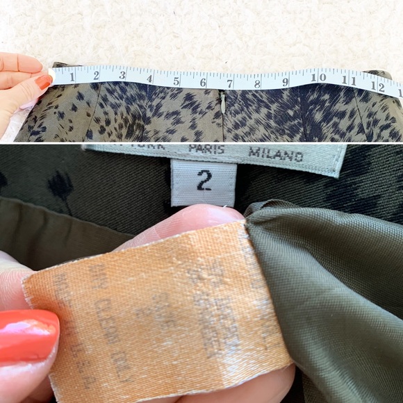 Alberto Makali Olive Leopard Skirt Suit Set NWOT - Picture 8 of 8